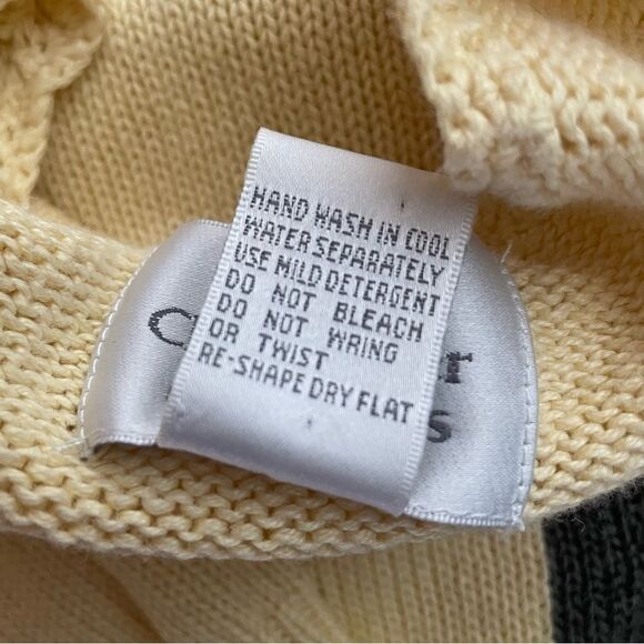 VINTAGE 90s Hand Embroidered Christopher & Banks Embroidered Leaf Sweater - Picture 5 of 6